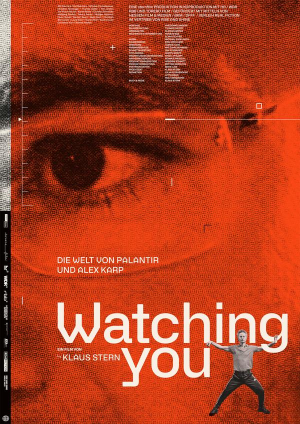 Filmplakat Watching you - Die Welt von Palantir und Alex Karp (OV)