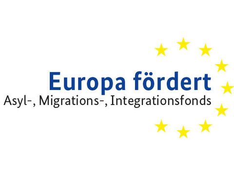 Logo Europa fördet Asyl-, Migrations- und Integrationsfonds
