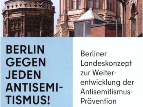 Layoutbild Berliner Landeskonzept zur Weiterentwicklung der Antisemitismus-Prävention