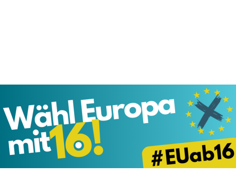 Logo der LJR Kampagne wäl Europa mit 16