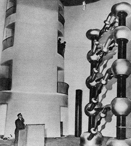 Kaiser-Wilhelm-Institut für Physik, Hochspannungsgenerator im „Turm der Blitze“, 1940er Jahre