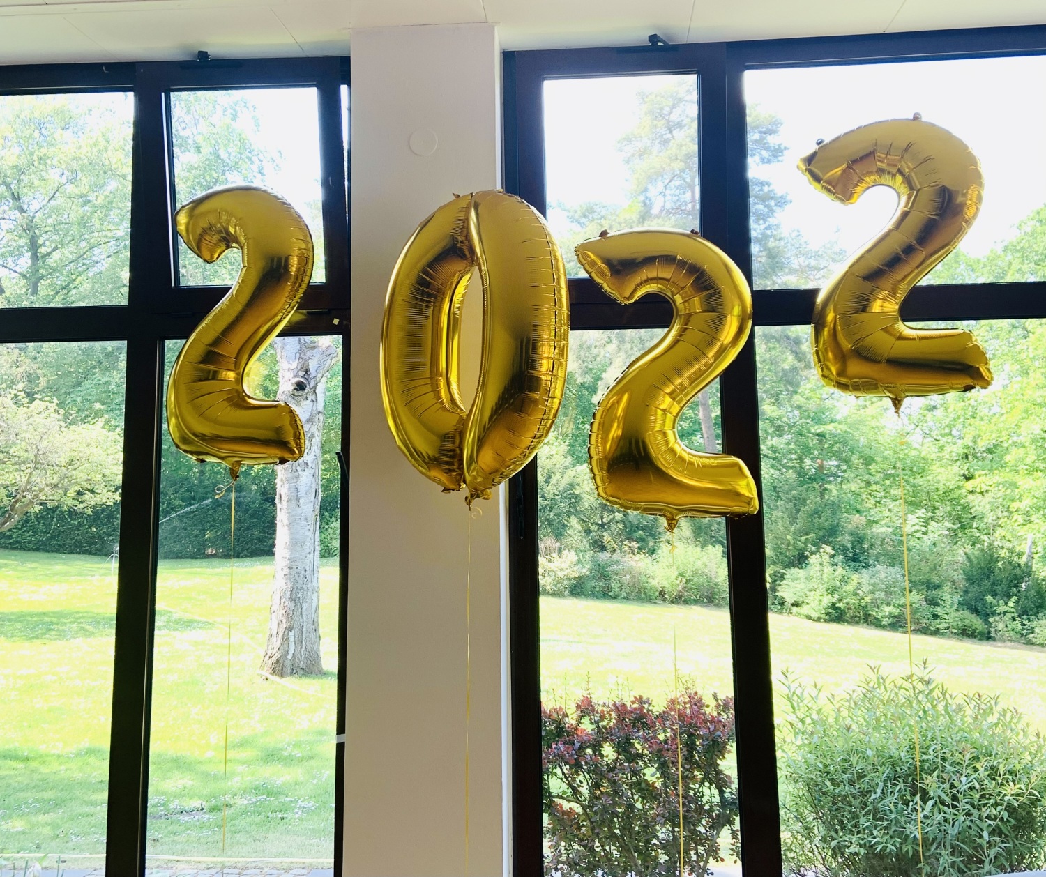 Jahr 2022 in Zahlen als Luftballon