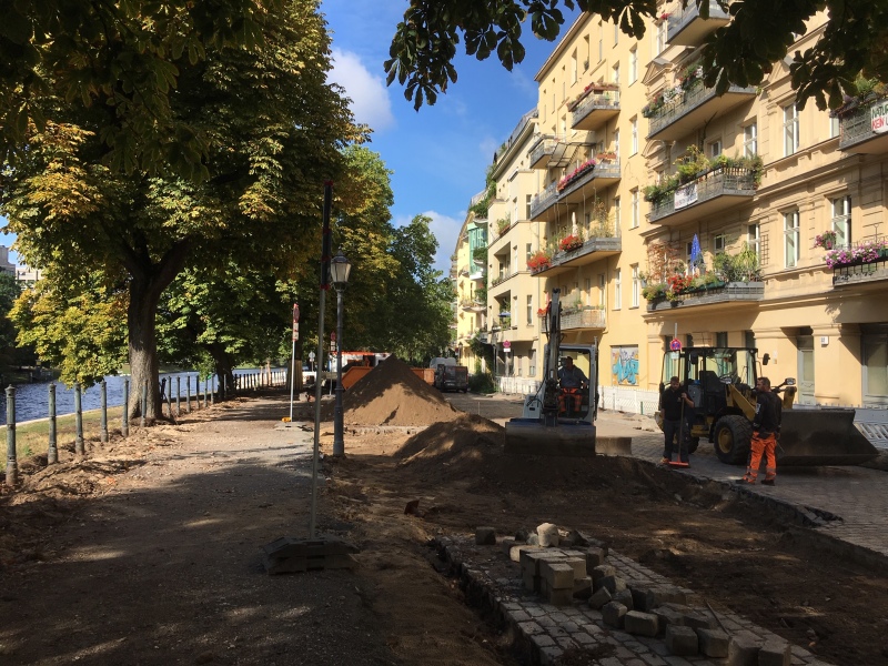 Fraenkelufer Baustelle, September 2019