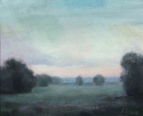 *Birgit Khoury, Abendlicht, 1995, Pastell, 33 x 39 cm*