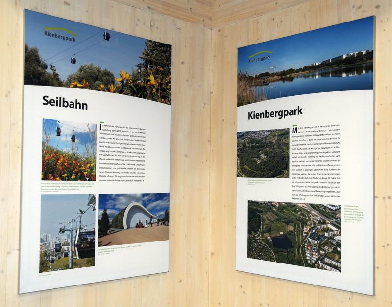 Ausstellung Volkspark Kienberg im BIZ eröffnet - Bild- und Texttafeln