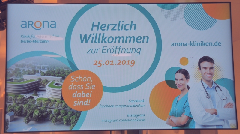 Eröffnung ARONA Klinik für Altersmedizin Berlin-Marzahn - Infoscreen