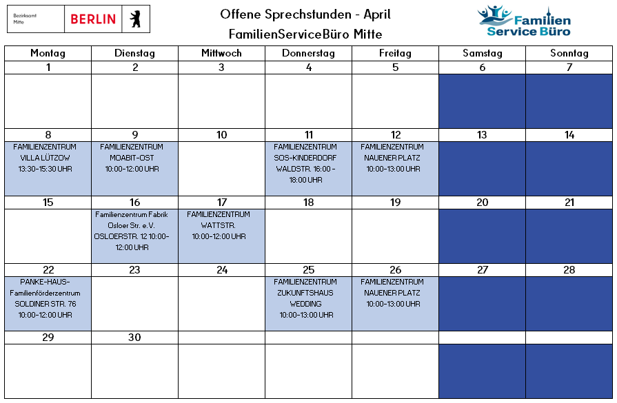 FSB Kalender April