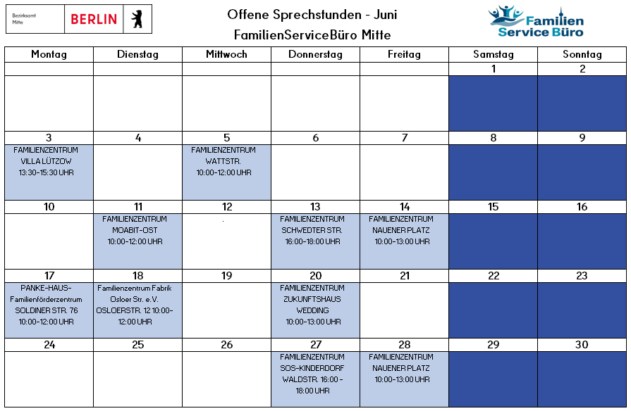 FSB Kalender Juni