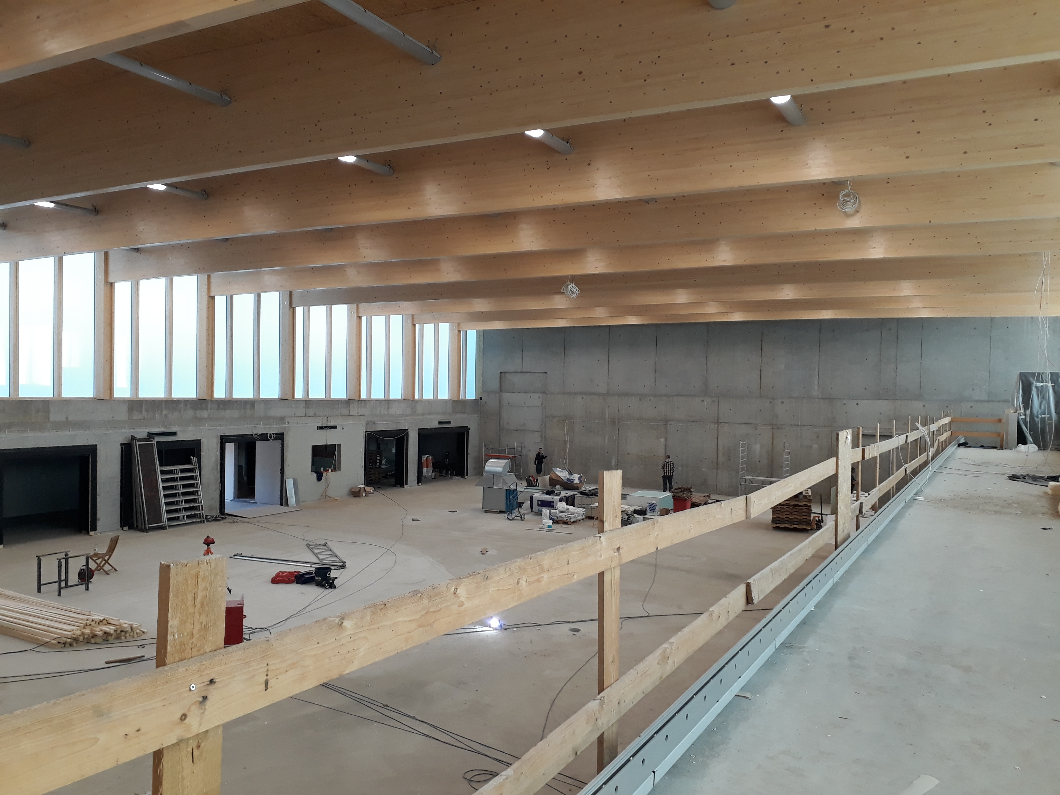 Bau der Typensporthalle Lily-Braun-Gymnasium