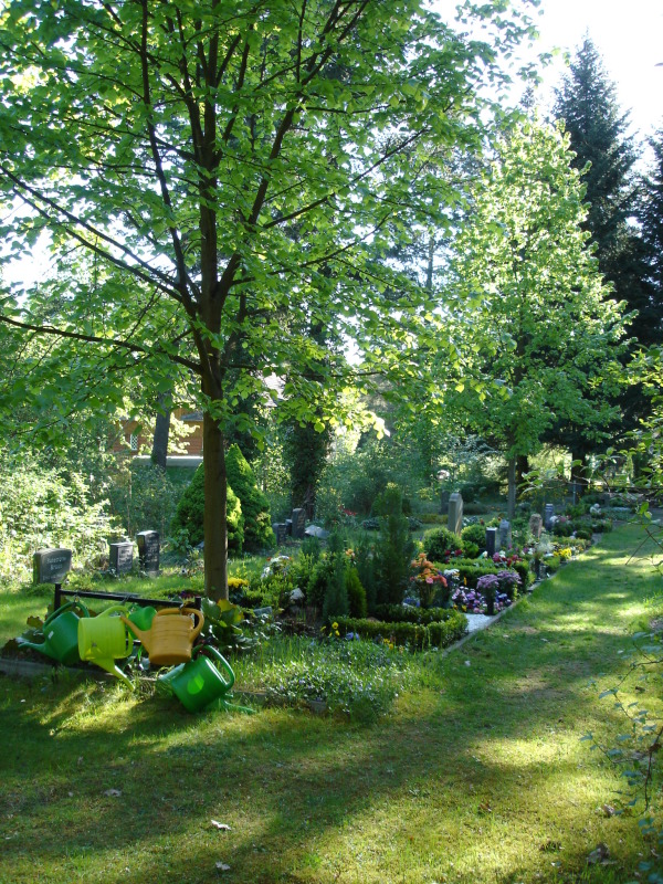 Ansicht von Grabstellen, Friedhof Staaken