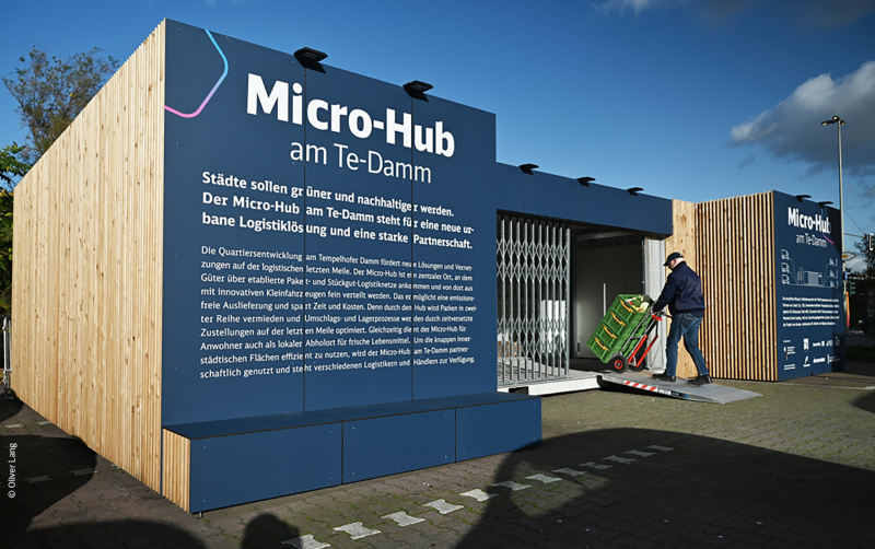 Frontalansicht des Micro Hubs 