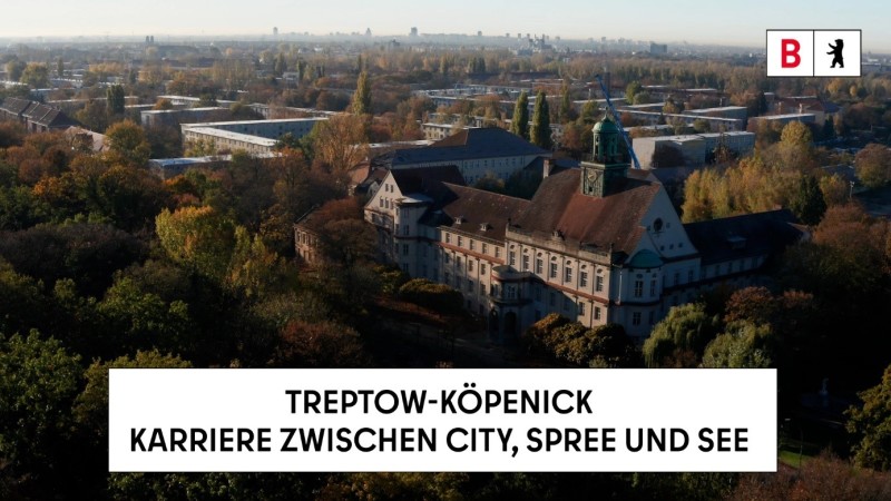 Luftbild von Treptow aus dem Imagevideo des Bezirksamtes