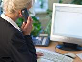 Frau am Arbeitsplatz