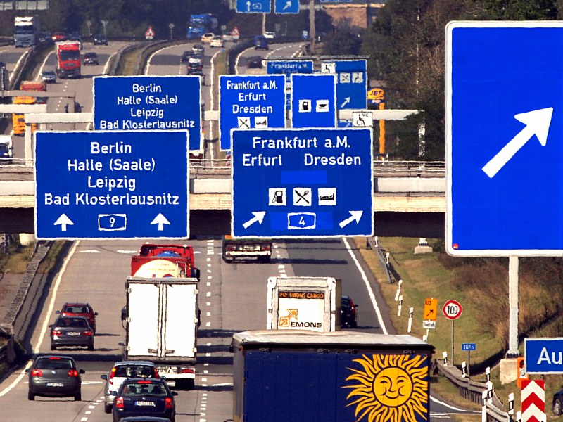 Autobahn in Richtung Berlin