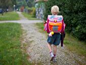Schwer bepackter Schulranzen