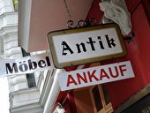 Hinweisschild Antik Möbel
