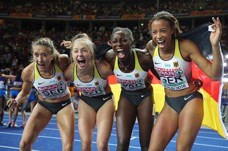 Leichtathletik-EM: 4 x 100 m Staffel der Frauen