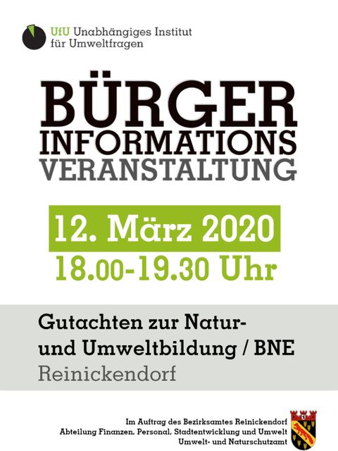 Flyer zur Bürger Informations Veranstaltung (Bild: BA Reinickendorf)