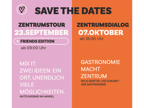 Save the Dates Zentrumstour 23. September 2026 und Zentrumsdialog 7. Oktober 2026 Sanierungsgebiet Karl-Marx-Straße/Sonnenallee
