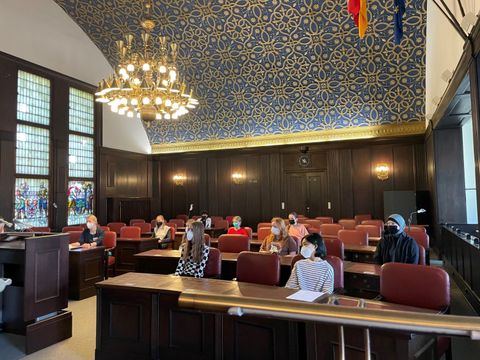 Vortrag im historischen BVV Saal (Bild: BA Reinickendorf)