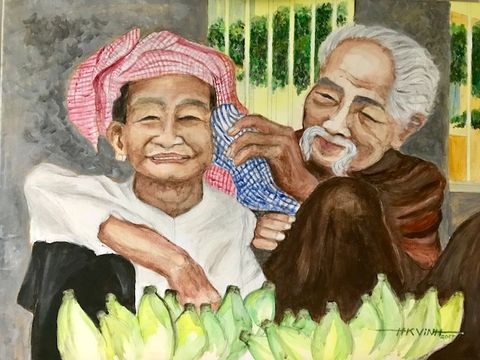 Khac Vinh Huynh: Herbstzeit, 2017, Acryl, 50 cm x 70 cm (Bild: Khac Vinh Huynh)