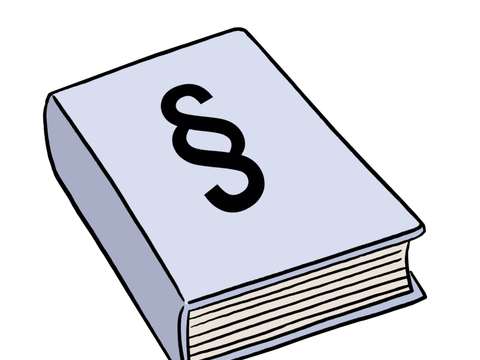 Illustration: ein Gesetzbuch