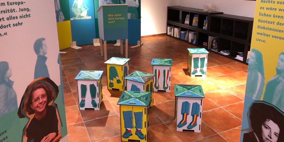Die Wanderausstellung #EUwomen, im März im Rathaus Charlottenburg.