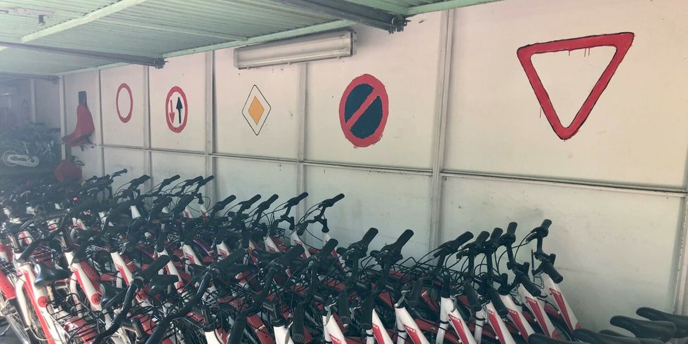 E-Bikes in der Jugendverkehrsschule.