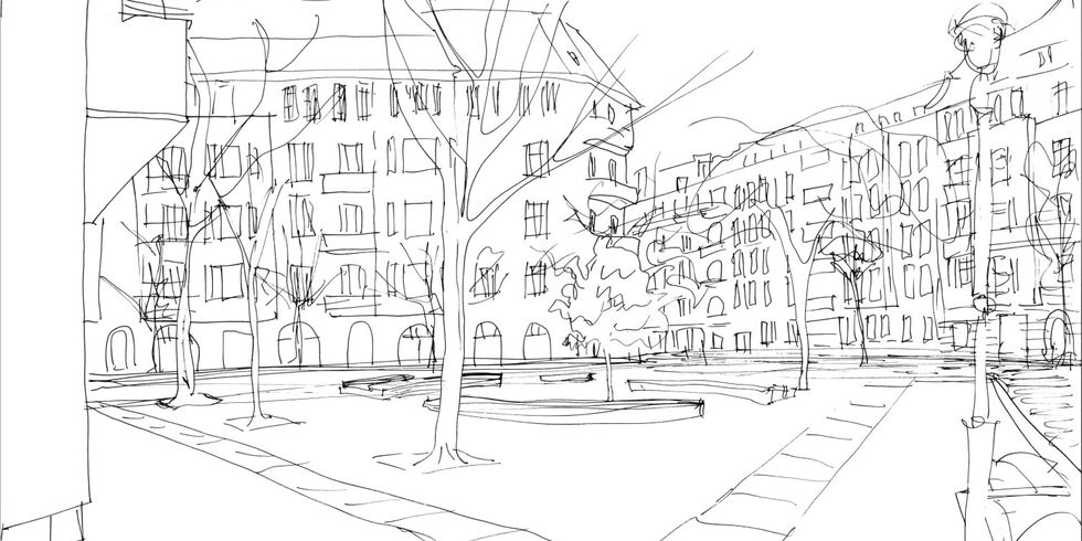 So könnte der Stadtplatz Wundtstraße Ecke Horstweg einmal aussehen