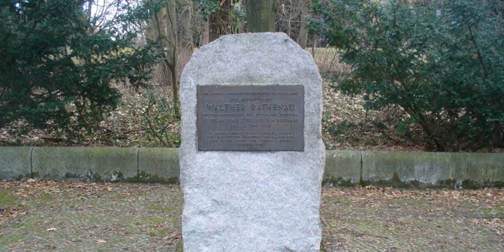 Gedenkstein für Walther Rathenau, 3.3.2010, Foto: KHMM