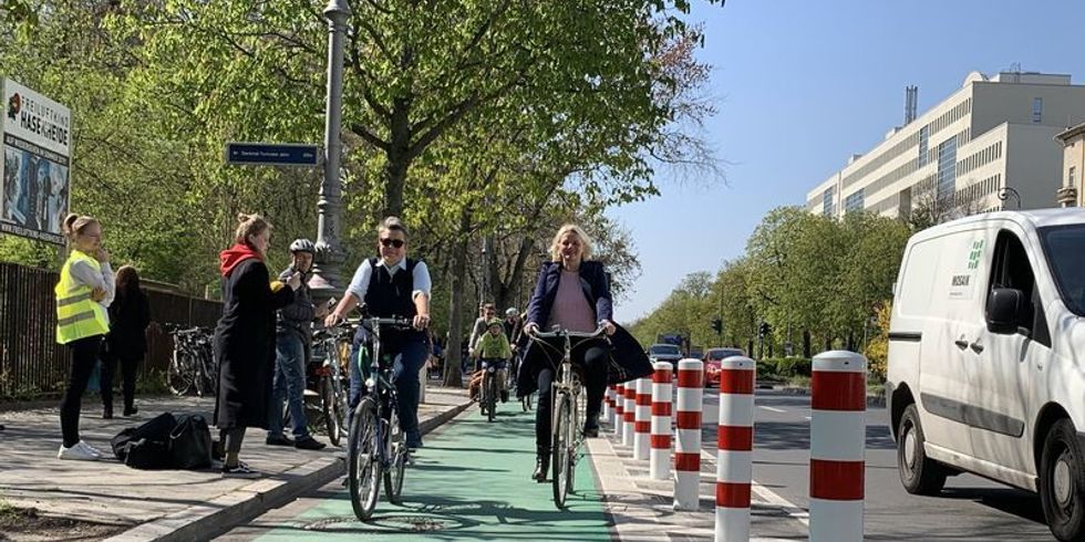 Einweihung geschützter Radweg Haseneheide