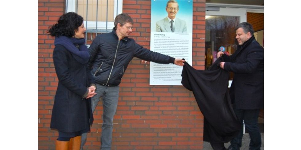 Einweihung der Gedenktafel für Günter König