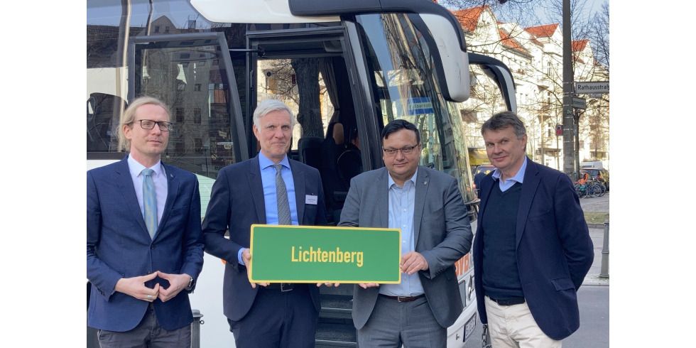Bezirkstour v.l. Kevin Hönicke, Stephan Schwarz, Michael Grunst und Burkhard Kieker