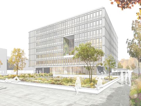 Perspektive - Neubau eines Bürodienstgebäudes, Lichtenberg Berlin