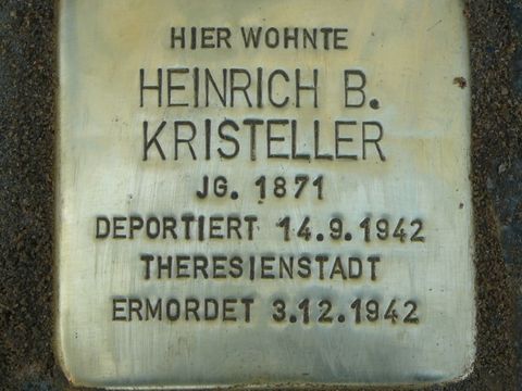 Stolperstein für Heinrich B. Kristeller