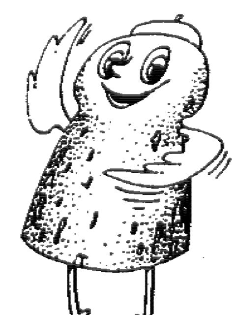 Cartoonzeichnung von einem Flaschenkorken
