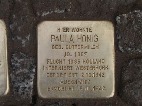 Stolperstein Paula Honig, 20.03.2012