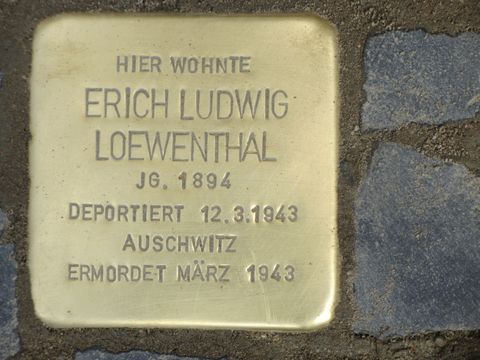 Stolperstein Erich Ludwig Loewenthal