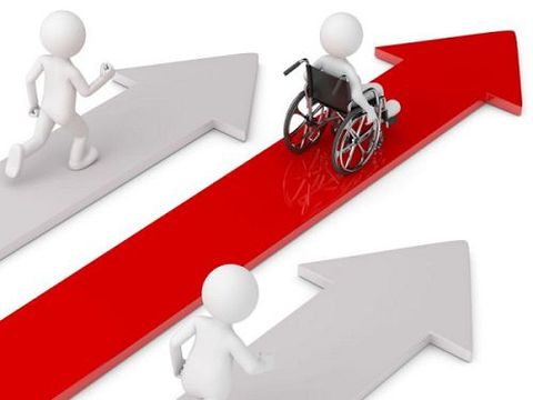Sportler mit und ohne Behinderung