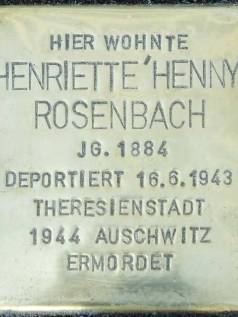 Stolperstein Henriette Rosenbach, Foto:H.-J. Hupka