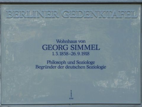 Bildvergrößerung: Gedenktafel für Georg Simmel