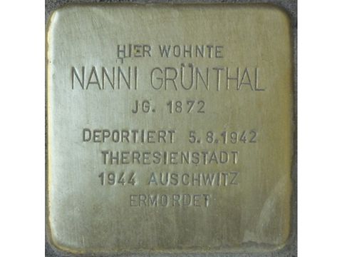 Bildvergrößerung: Stolperstein Nanni Grünthal