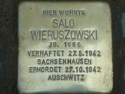 Stolperstein für Salo Wieruszowski