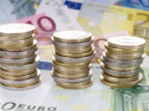 Eurostücke und Euroscheine 