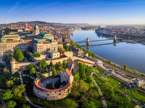 Burg Budapest aus Vogelperspektive