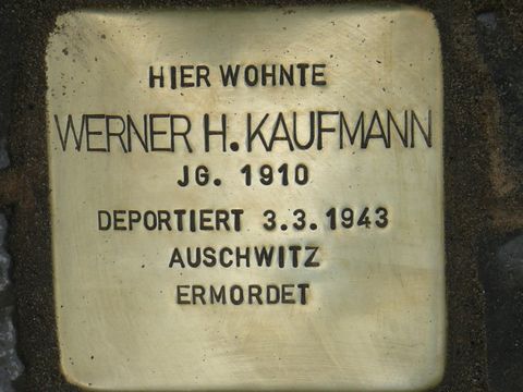 Stolperstein für Werner H. Kaufmann