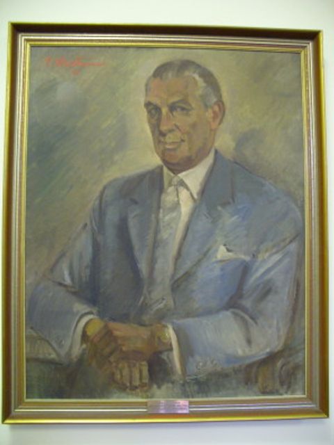 Hans Bruhn (CDU), 1955 - 1959, Portrait von Emil Starkmann