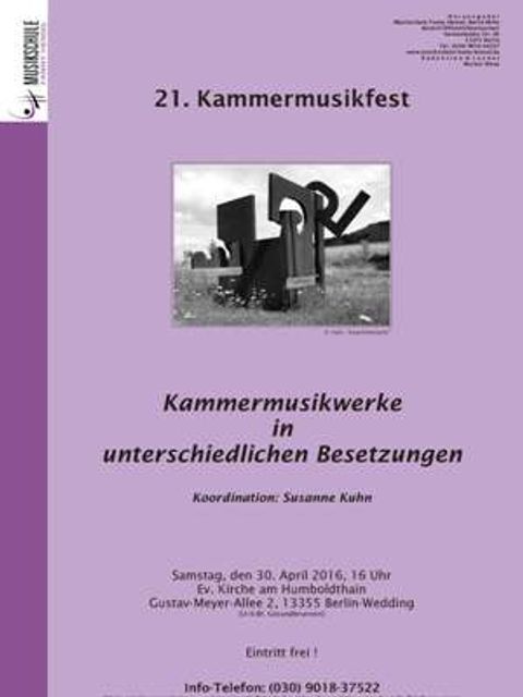 Plakat Kammermusikfest 2016