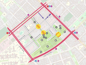 Kiezblock Brüsseler Kiez: Karte zu Hinweis 1