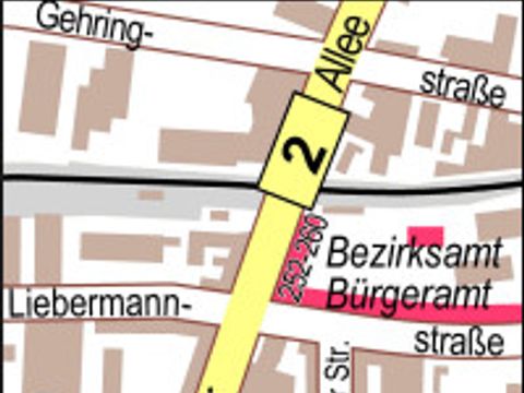 Karte Berliner Allee
